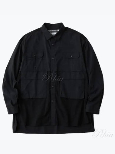 Ripstop WM2371104 Black Fake Layered Shirt - WHITE MOUNTAINEERING - BALAAN 1