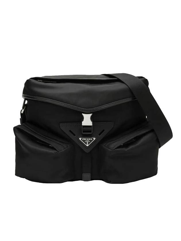 Re-Nylon Leather Shoulder Bag Nero - PRADA - BALAAN 1