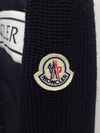 Black white lining logo knit padded zip up L - MONCLER - BALAAN 5