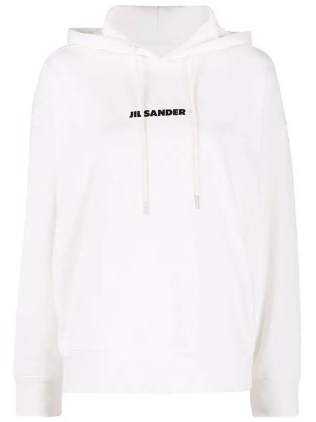 Logo Hooded Top White - JIL SANDER - BALAAN.