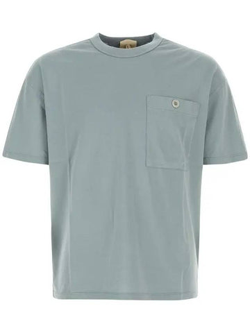 Pocket Back Logo Patch Cotton Short Sleeve T-Shirt Sky Blue - TEN C - BALAAN 1