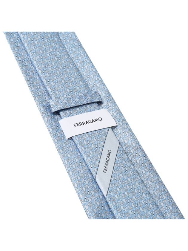 Gancini Pattern 35 0979 03 773949 Silk Tie - SALVATORE FERRAGAMO - BALAAN 3