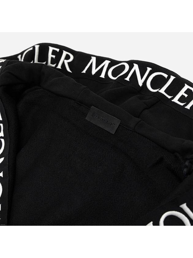 Men's Logo Hooded Zip-Up Black - MONCLER - BALAAN 7