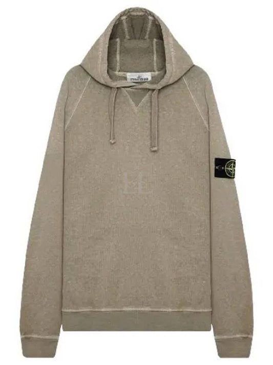 Men's Waffen Patch OLD Treatment Cotton Hoodie Dark Beige - STONE ISLAND - BALAAN 2