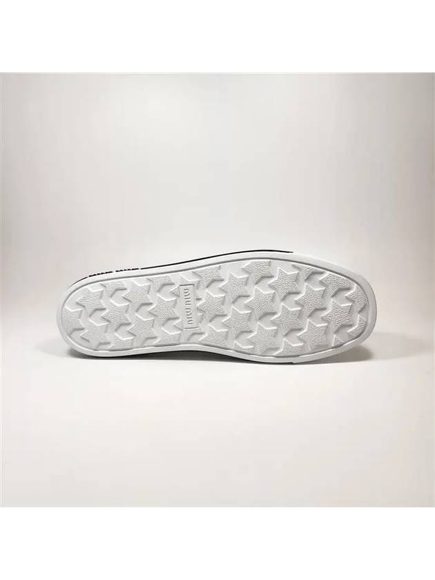 Jewelry Toe Cap Sneakers White - MIU MIU - BALAAN.