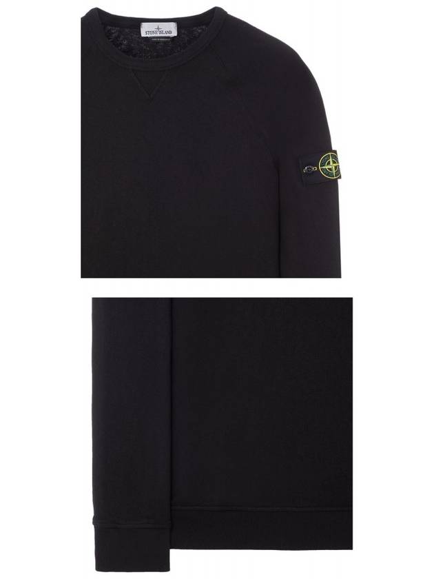 OLD Treatment Wappen Patch Crew Neck Sweatshirt Black - STONE ISLAND - BALAAN 6