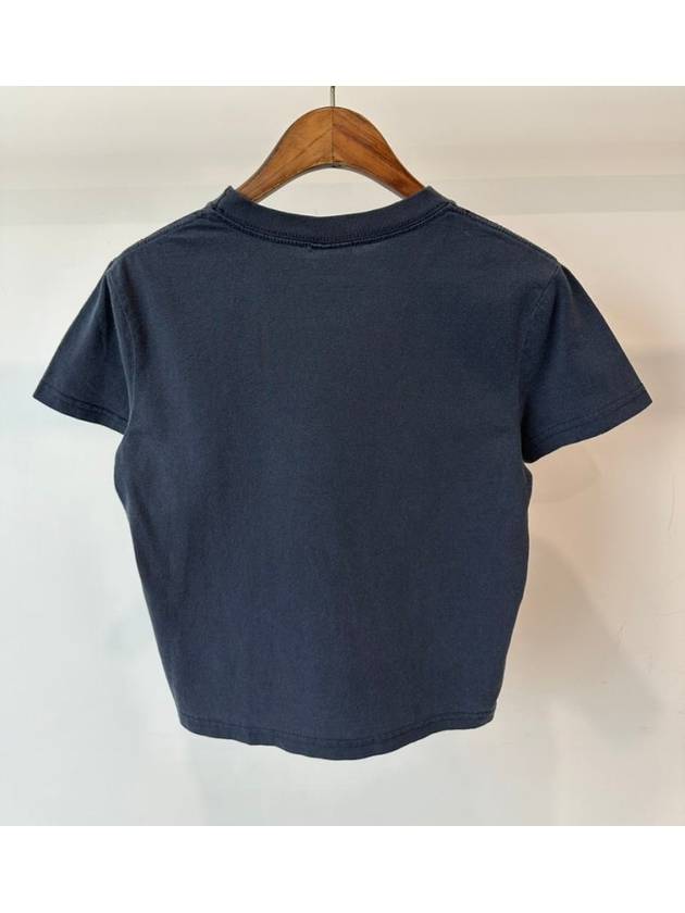 AU Australia PAIR OF DICE Slim Crop T Shirt ST124W2002 Pigmented Navy Blue WOMENS - STUSSY - BALAAN 3