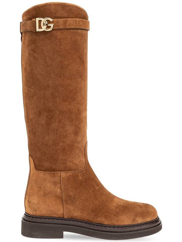 Dolce & Gabbana Suede Boots, Women's, Brown - DOLCE&GABBANA - BALAAN 1