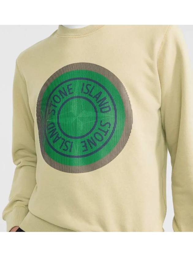 Wappen Compass Louver Logo Sweatshirt Beige - STONE ISLAND - BALAAN 4