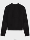 Triomphe Cashmere Cable-Knit Top Black - CELINE - BALAAN 4