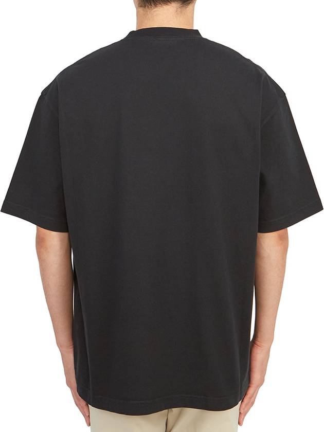 BB Embroidered Logo Short Sleeve T-Shirt Black - BALENCIAGA - BALAAN 5