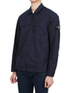 Supima Cotton Twill Stretch-TC Jacket Navy Blue - STONE ISLAND - BALAAN 5