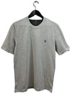 Embroided Logo Crewneck Cotton Short Sleeve T-Shirt Grey - BRUNELLO CUCINELLI - BALAAN 2