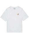 Speedy Fox Patch Comfort Short Sleeve T Shirt White - MAISON KITSUNE - BALAAN 3