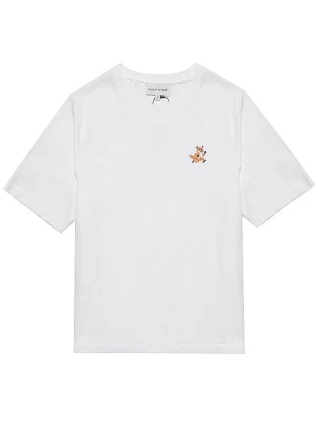 Speedy Fox Patch Comfort Short Sleeve T Shirt White - MAISON KITSUNE - BALAAN 3