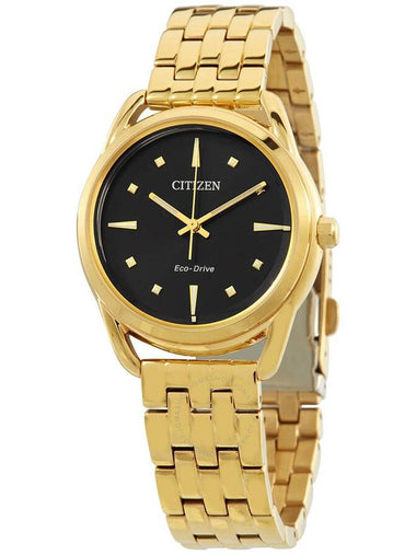 Citizen Eco-Drive Dress Classics Black Dial Ladies Watch FE7092-50E - CITIZEN - BALAAN 1