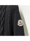 Logo Patch Cable Wool Knit Sweater Black 9C00021 M1172 999 - MONCLER - BALAAN 4