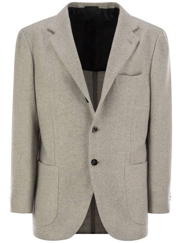 Single-breasted cashmere jacket - KITON - BALAAN 1