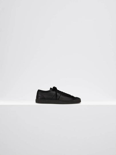 Linoleum Leather Low-Top Sneakers Black - LEMAIRE - BALAAN 2