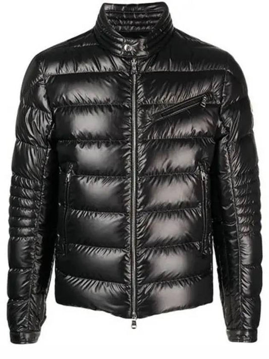 1A00075 595ZJ 999 AUTHIE OT arm logo glossy down padded jacket black men s TLS 271898 - MONCLER - BALAAN 1