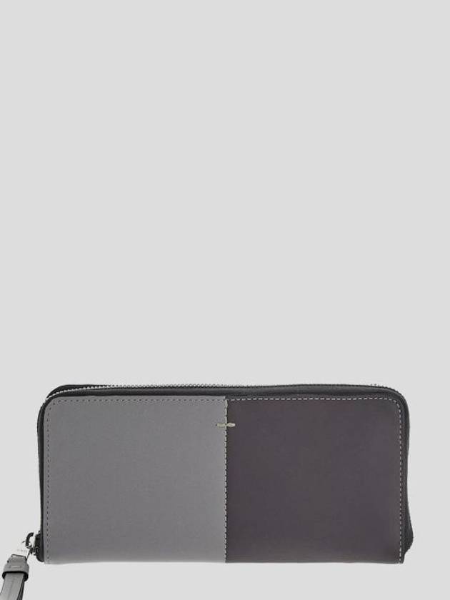 Men's Leather Long Wallet Grey - TOD'S - BALAAN 1