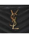 Monogram Quilted Clutch Bag Black - SAINT LAURENT - BALAAN 5