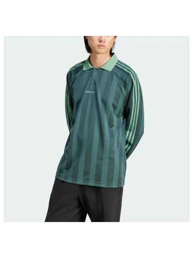 3 Stripes Jersey Long Sleeve T-Shirt Green - ADIDAS - BALAAN 2