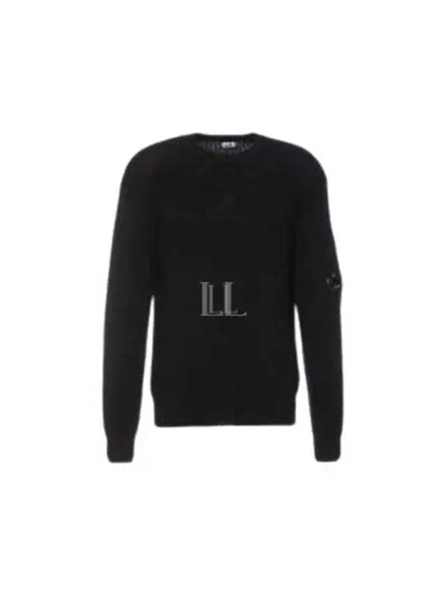 Re-Wool Lens Crewneck Knit Top Black - CP COMPANY - BALAAN 2