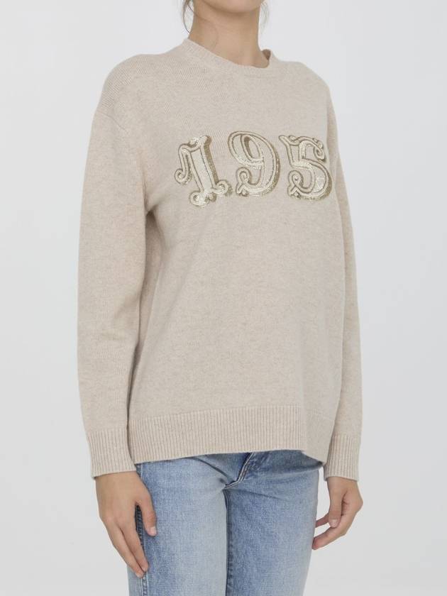 Plata crew neck knit top beige - MAX MARA - BALAAN 3