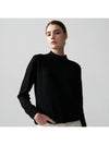 Lambswool Mock Neck Knit Black - WHITE PROJECT - BALAAN 1