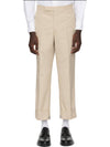 Typewriter Classic Backstrap Straight Pants Beige - THOM BROWNE - BALAAN 2