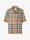 Vintage Check Silk Short Sleeve Shirt Archive Beige - BURBERRY - BALAAN 2