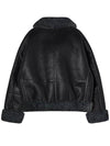 Eco Fur High Neck Mustang Jacket All Black - THE GREEN LAB - BALAAN 2