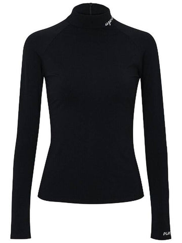 WARM FLEECE RAGLAN MOCK NECK INNER TOPBlack - PLAYBOO - BALAAN 1