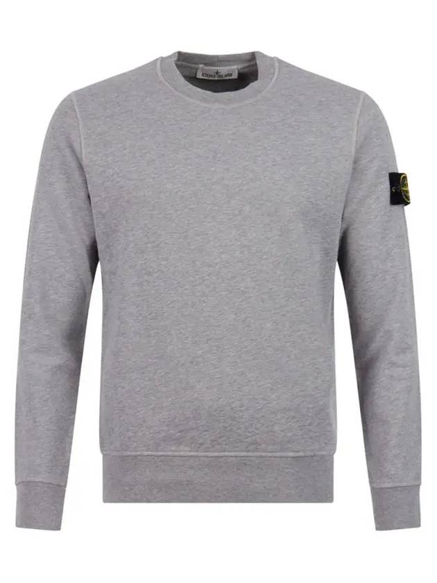 Wappen Patch Crew Neck Sweatshirt Grey - STONE ISLAND - BALAAN 3