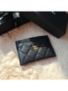 Classic Card Holder Grained Calfskin & Gold Black - CHANEL - BALAAN 4