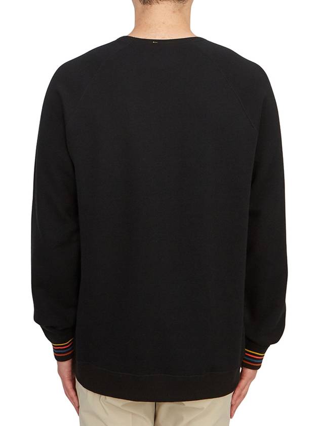 Artist Stripe Cuff Long Sleeve T-Shirt Black - PAUL SMITH - BALAAN 4