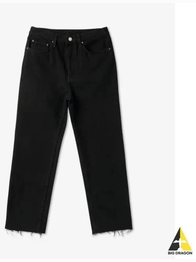 Low Cut Crop Straight Jeans Black - TOTEME - BALAAN 2