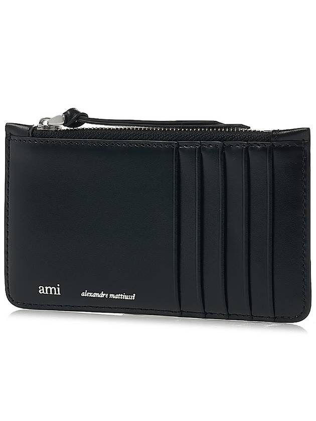 Lettering Logo Card Wallet Black - AMI - BALAAN 3