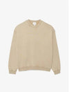 Loose Fit Washed Effect Fleece Sweatshirt Beige - LACOSTE - BALAAN 2