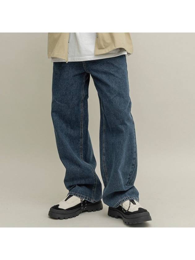 Stone Washed Over Wide Denim Pants Jincheon - GOLD PERCENT - BALAAN 4