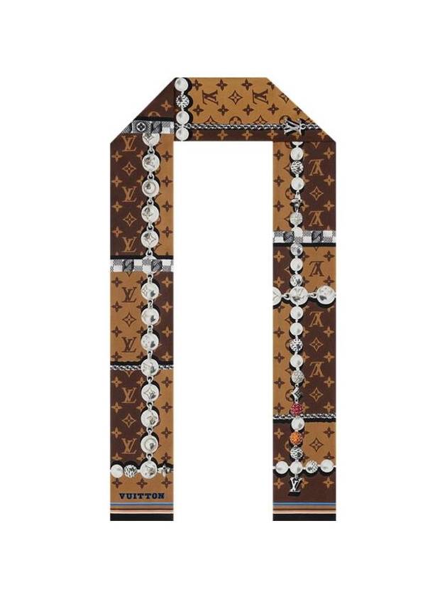 Dandy Monogram Silk Scarf Brown - LOUIS VUITTON - BALAAN 1