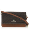 Jet Set Small Logo Smartphone Convertible Cross Bag Brown - MICHAEL KORS - BALAAN 2