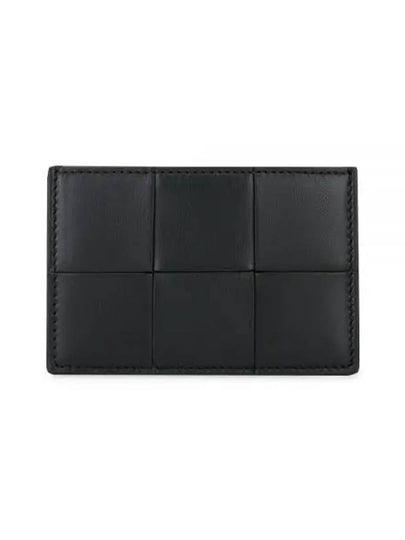 Intrecciato Lambskin Calfskin Card Wallet Black - BOTTEGA VENETA - BALAAN 2