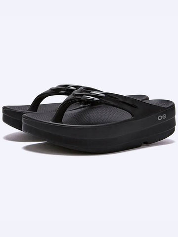 Women s Ulalala Umega Flip Flops Black - OOFOS - BALAAN 1