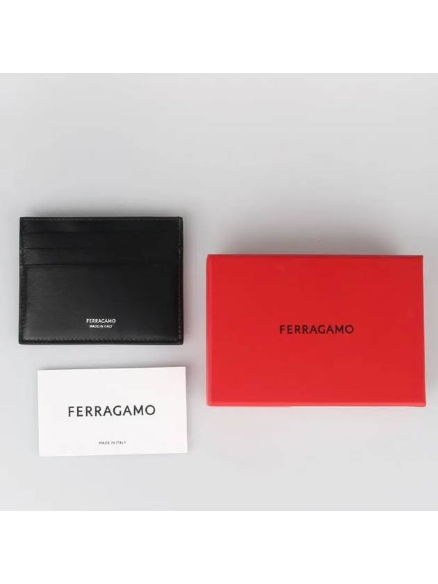 Logo Card Wallet Black - SALVATORE FERRAGAMO - BALAAN 5