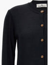 Bea Embroidered Logo Cardigan Black - VIVIENNE WESTWOOD - BALAAN 5