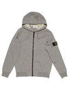 Compass Badge Zip Up Hoodie Grey - STONE ISLAND - BALAAN 2