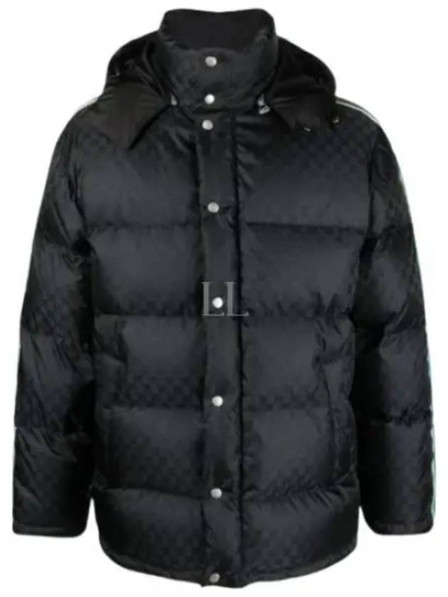 GG Jacquard Hooded Padding Jacket Black - GUCCI - BALAAN 2