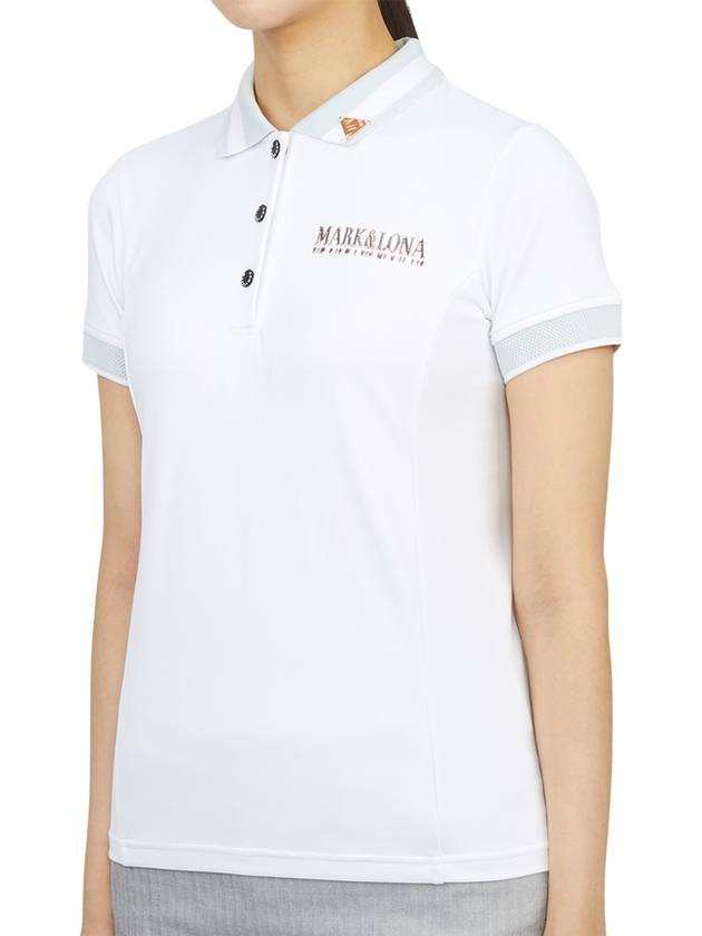 Women's CD6 CTPL Polo Short Sleeve T-Shirt White - MARK & LONA - BALAAN 3